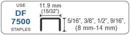 use DF7500 staples