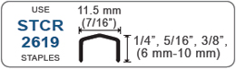 use STCR2619 staples