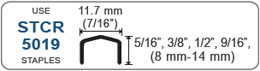 use STCR5019 staples