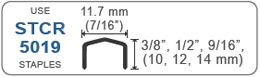 use STCR5019 staples