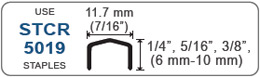 use STCR5019 staples